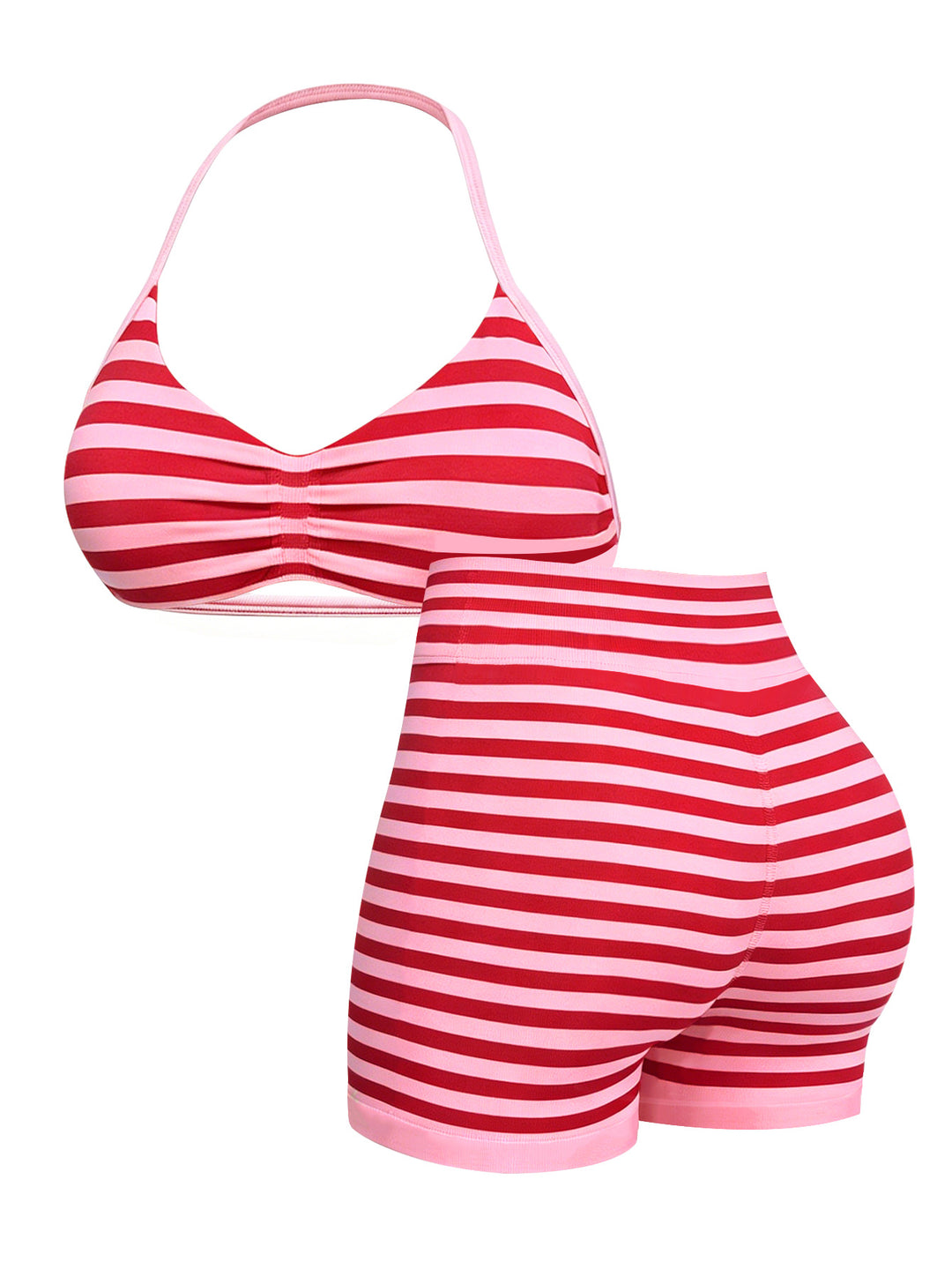 Damen Sportliches Bikini-Set mit hochelastischem Material und verstellbaren Trägern EB