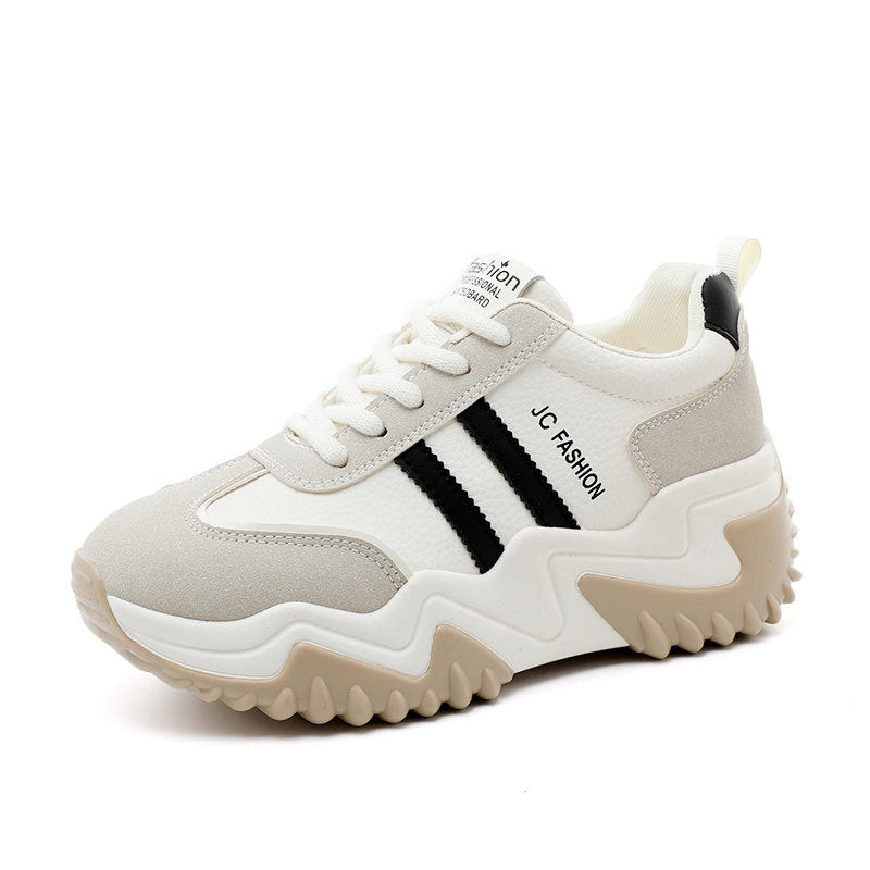 Damen Sportliche Chunky Sneakers mit rutschfester Sohle und atmungsaktiver Oberflächenstruktur EB