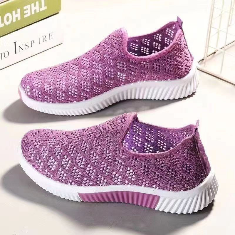 Damen atmungsaktive Freizeitschuhe mit leichtem Mesh-Obermaterial und rutschfester Sohle EB