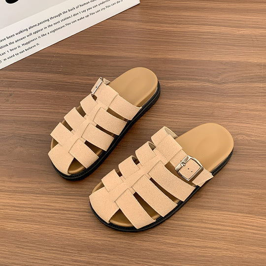 Damen Bequeme Clogs mit verstellbarem Riemen und weichem Fußbett EB