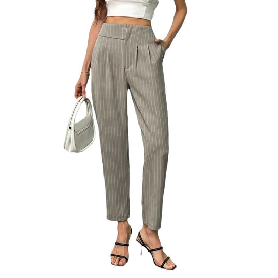 Damen Elegante und modische Anzughose mit Streifen EB