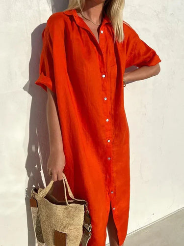 EB | Lässiges Blusenkleid Mit Knopfleiste