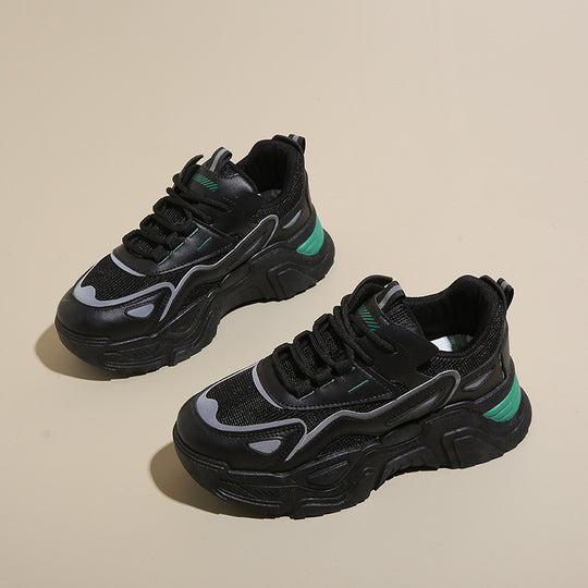Damen Sportliche Chunky Sneakers mit atmungsaktiver Netzstruktur und schwerer Profilsohle EB
