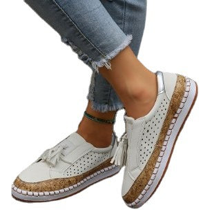 Damen Sportliche Sneaker mit atmungsaktivem Obermaterial und modischem Tassel-Detail EB