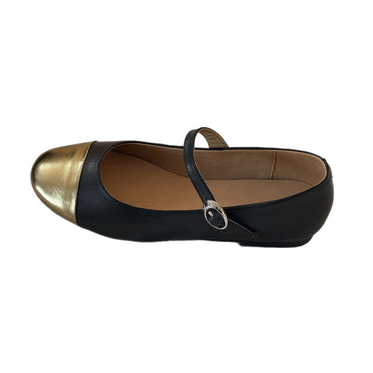 Damen Mary Jane Ballerinas mit modischem Riemchen und Kontrast-Design EB
