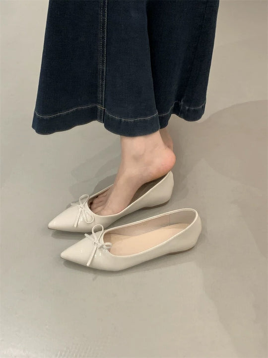 Damen Elegante Ballerinas mit zartem Schleifen-Detail und bequemer Passform EB