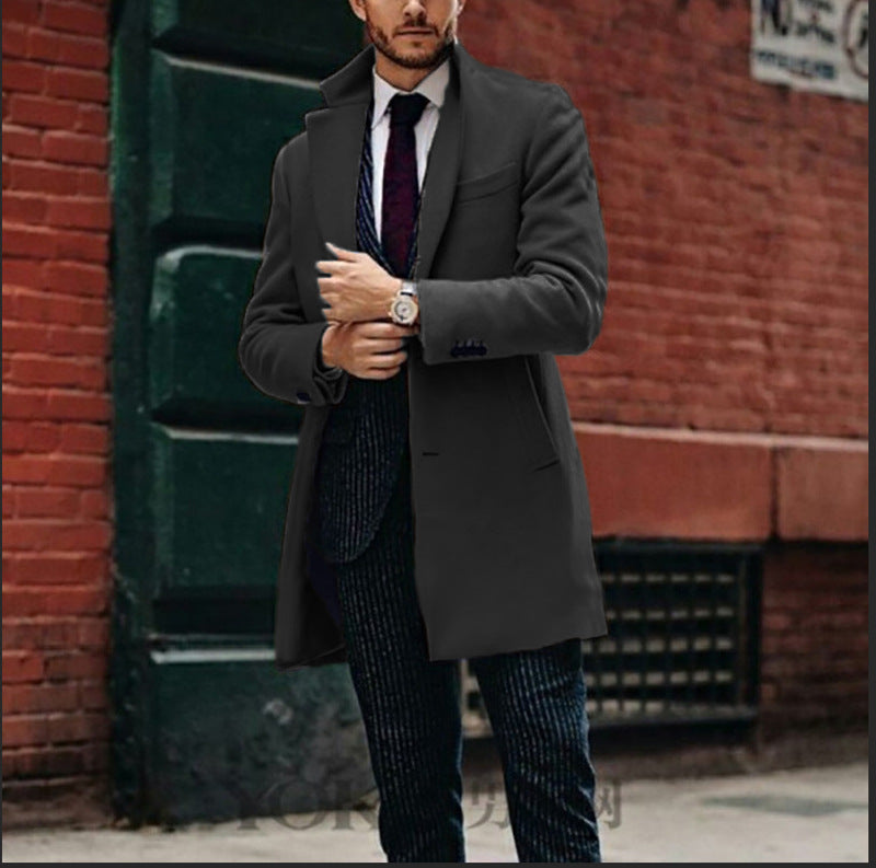 Herren eleganter Mantel im klassischen Schnitt EB