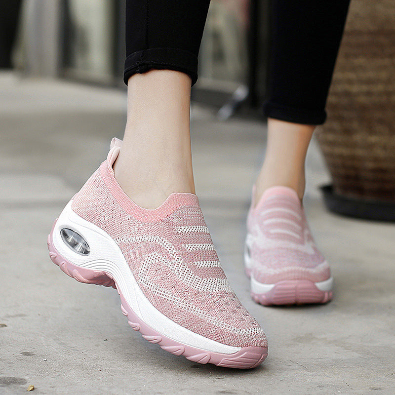 Damen Atmungsaktive Slip-On Laufschuhe mit Luftpolstertechnologie EB