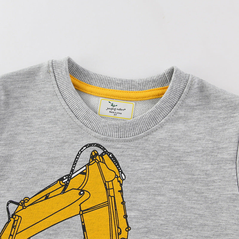 Jungen Sweatshirt mit originellem Bagger-Motiv EB