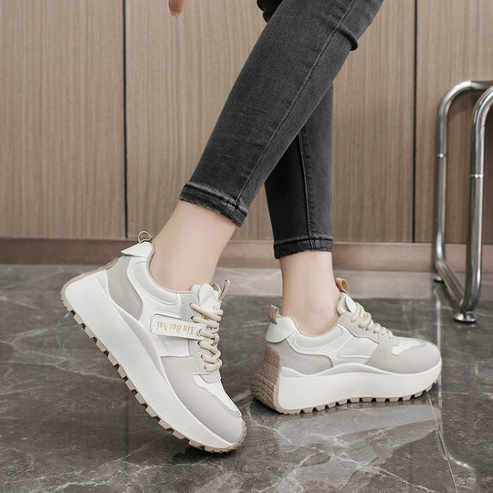 Damen Sportliche Chunky Sneakers mit atmungsaktiver Mesh-Oberfläche und rutschfester Sohle EB