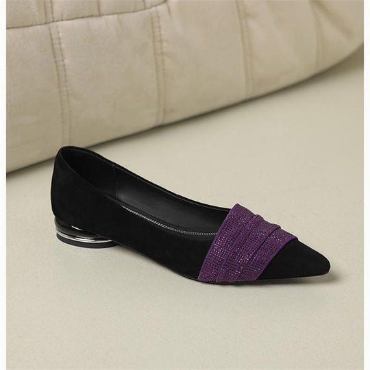 Damen elegante spitze Slipper mit funkelnder Strassverzierung EB