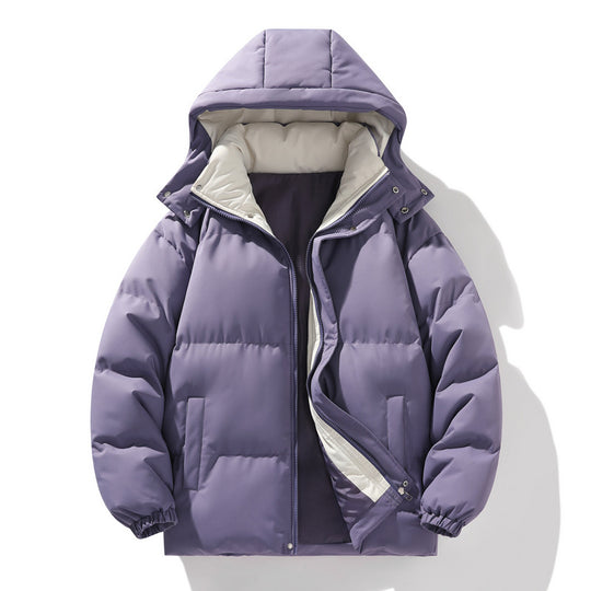 Damen isolierte Steppjacke mit Kapuze und hohem Kragen EB