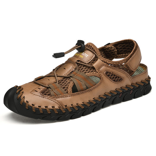 Herren Wasserdichte und atmungsaktive Outdoor-Sandalen mit flexiblem Kordelzug EB