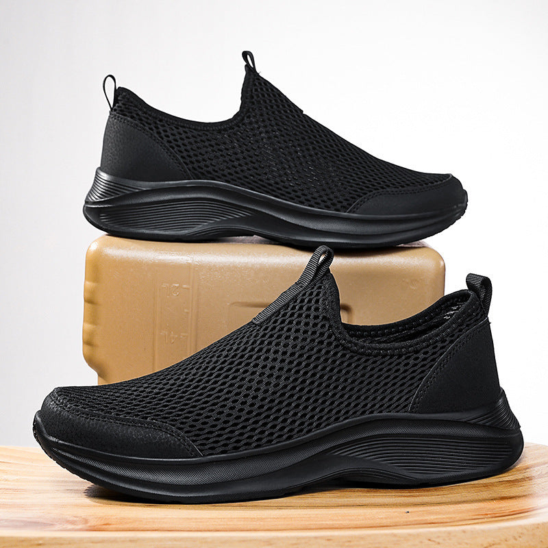 Damen Leichte und atmungsaktive Slip-On Sneakers mit flexiblem Mesh-Heel von EB