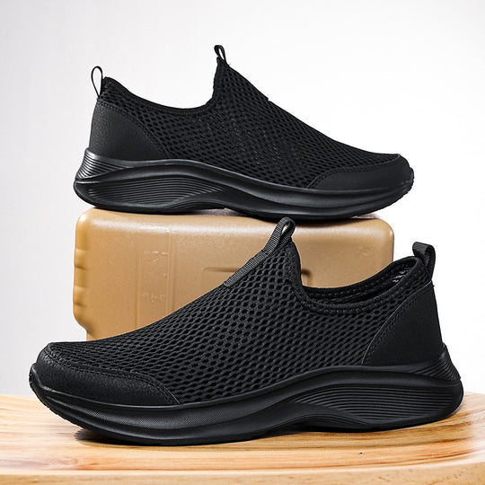 Damen Leichte und atmungsaktive Slip-On Sneakers mit flexiblem Mesh-Heel von EB