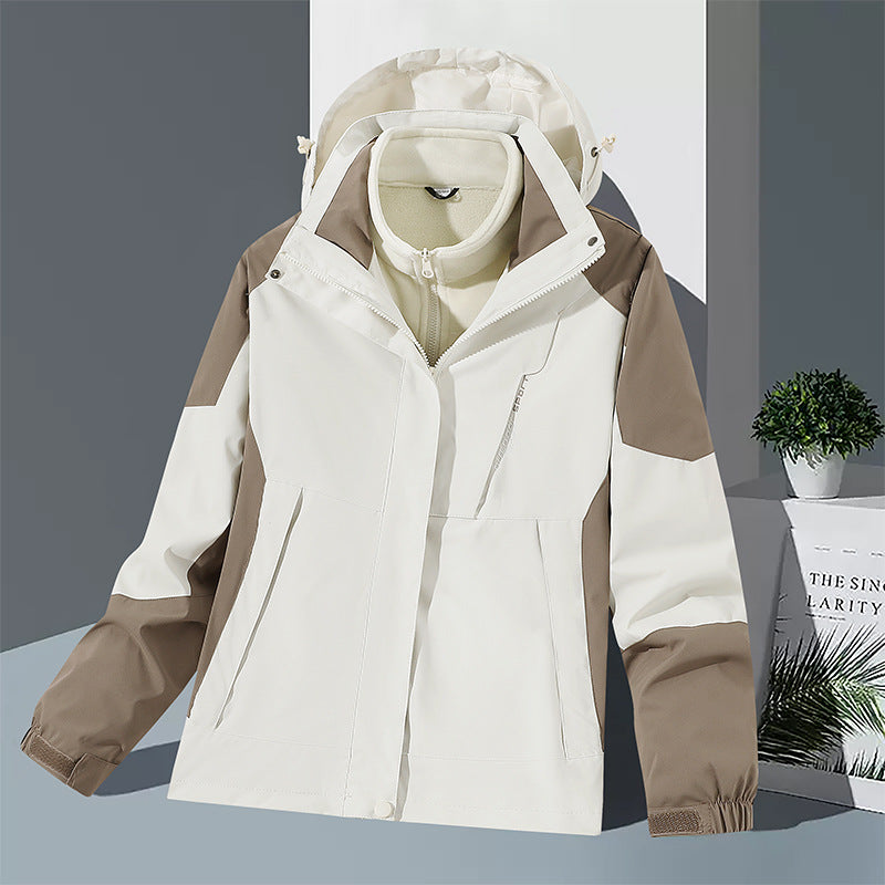 Herren winddichte Softshelljacke mit integriertem Microfleece-Innenlayer und verstellbarer Kapuze EB