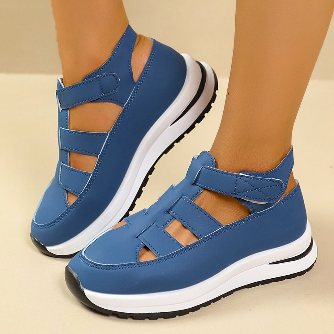 Damen Komfortable Wedge-Schuhe mit verstellbarem Riemendesign EB