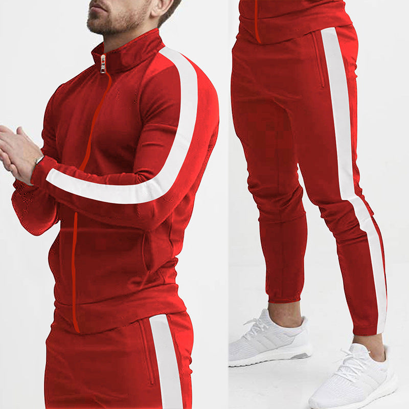 Herren Sportanzug mit praktischen Reißverschlusstaschen und atmungsaktivem Material EB