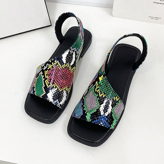 Damen Sandalen mit modischem Denim-Design und komfortablem Fußbett EB