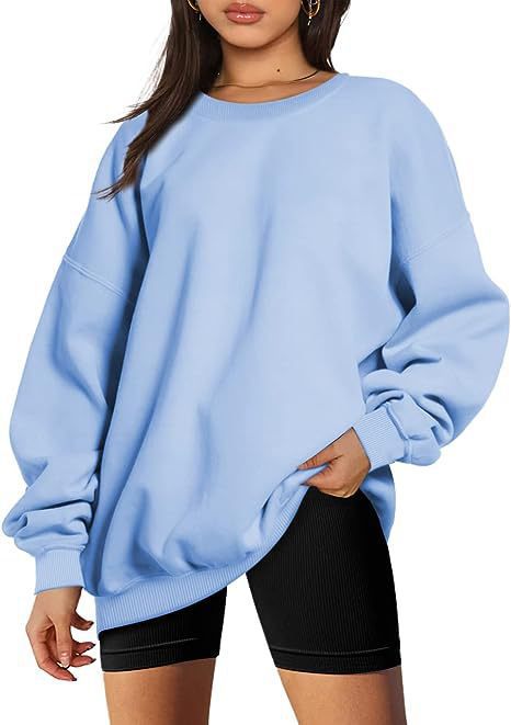Damen nan Oversize-Sweater mit tiefem Schulterfall und gerippten Bündchen EB