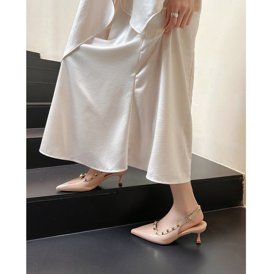 Damen Slingback-Pumps mit modischem Nieten-Design EB