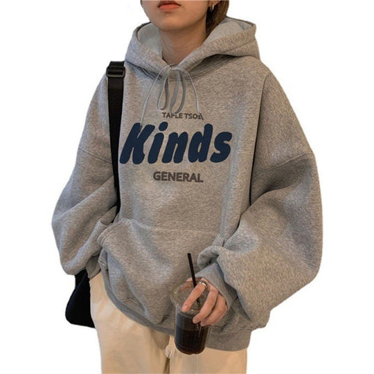 Damen Kapuzenpullover mit lässigem Schnitt und modernem Schriftzug EB