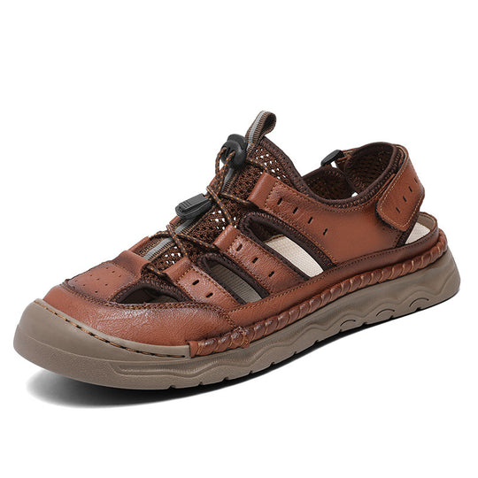 Herren Bequeme Outdoor-Sandalen mit verstellbarem Riemensystem und rutschfester Sohle EB