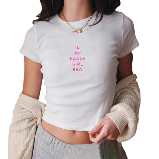 Damen Crop Top mit 90er Jahre Aufdruck EB