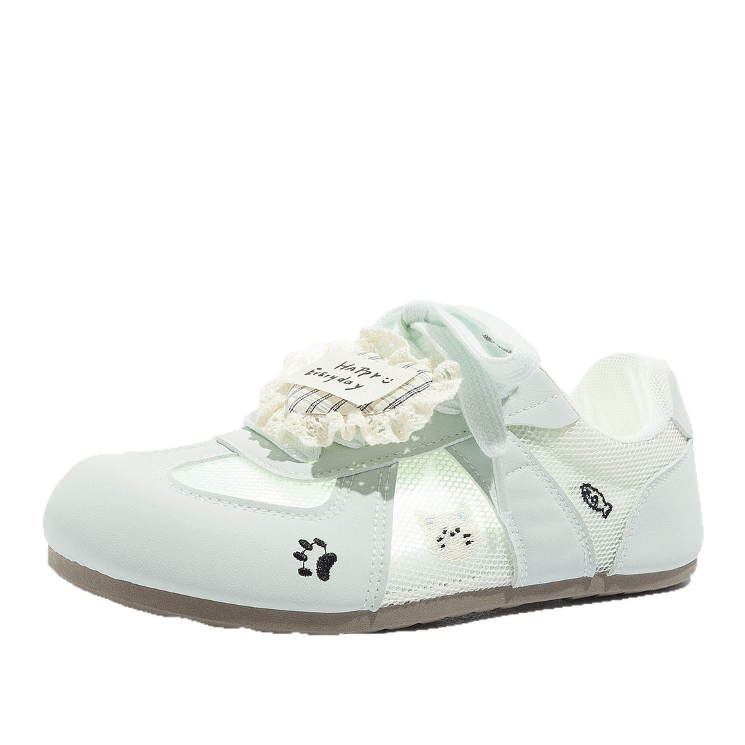 Damen Sportliche Sneakers mit niedlichem Tiermotiv und atmungsaktiver Mesh-Oberfläche EB