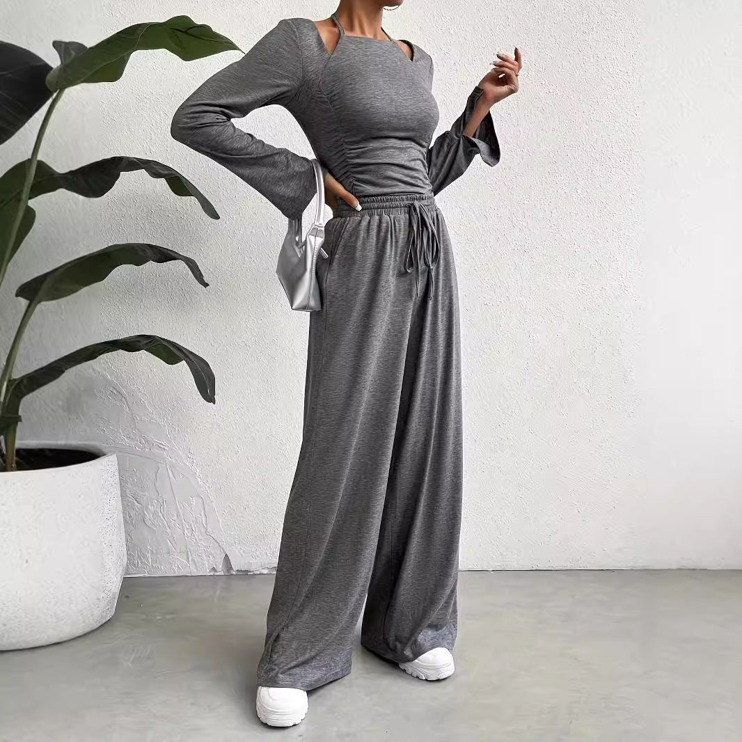 Damen Lässiges und modisches Lounge-Set mit weitem Schnitt und eleganten Ärmeln EB