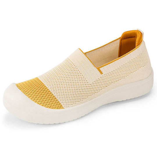 Damen Atmungsaktive Slip-On Freizeitschuhe mit elastischem Obermaterial EB