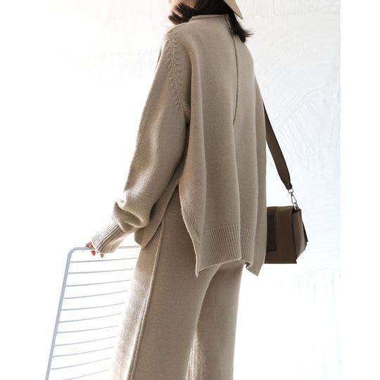 Damen Strickanzug mit weitem Bein und eleganter Passform EB