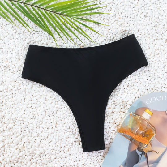 Damen Hochgeschnittene Bikini-Hose im minimalistischen Design mit komfortablem Bund EB