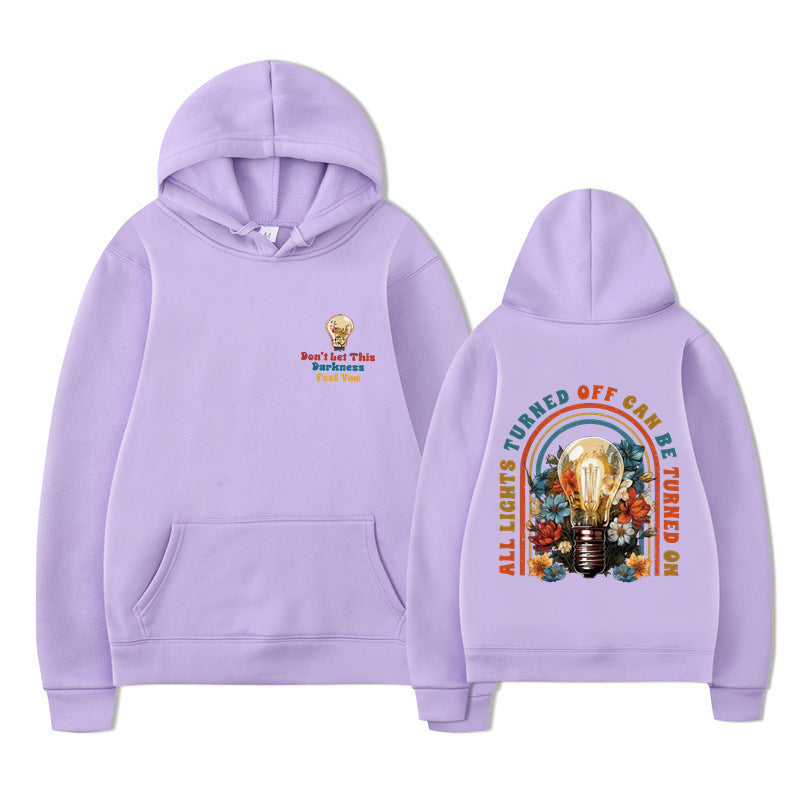Damen Kapuzenpullover mit buntem Motiv und entspannter Passform EB