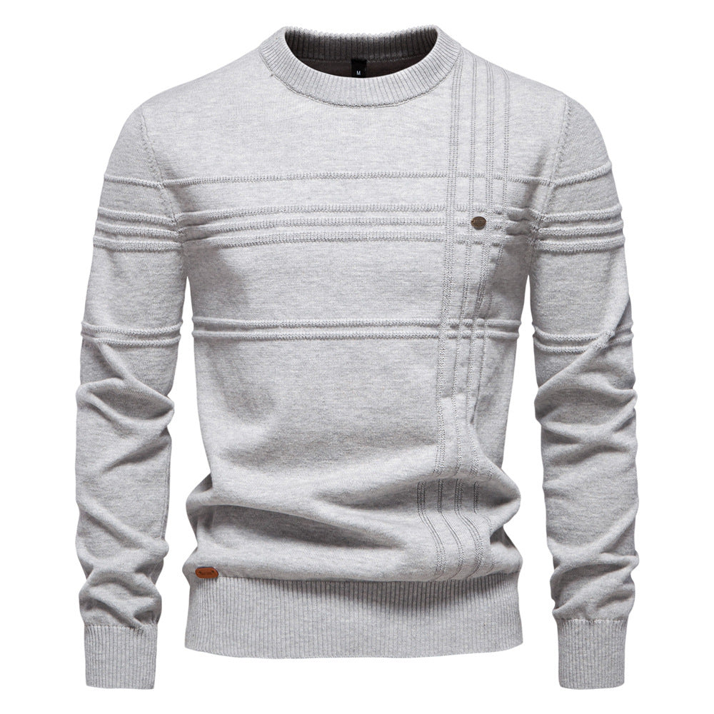 Herren Strickpullover mit modernem Strukturdesign und Komfortpassform EB