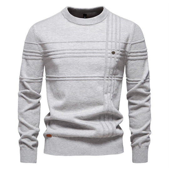 Herren Strickpullover mit modernem Strukturdesign und Komfortpassform EB
