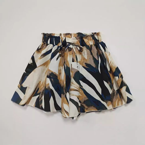 Damen Shorts mit floralem Muster und elastischem Bund EB