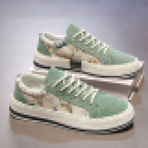 Damen Modische Komfort-Sneaker mit floralem Design und atmungsaktiver Sohle EB