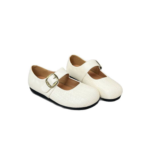Damen Ballerinas mit elegantem Riemen und strukturiertem Obermaterial EB