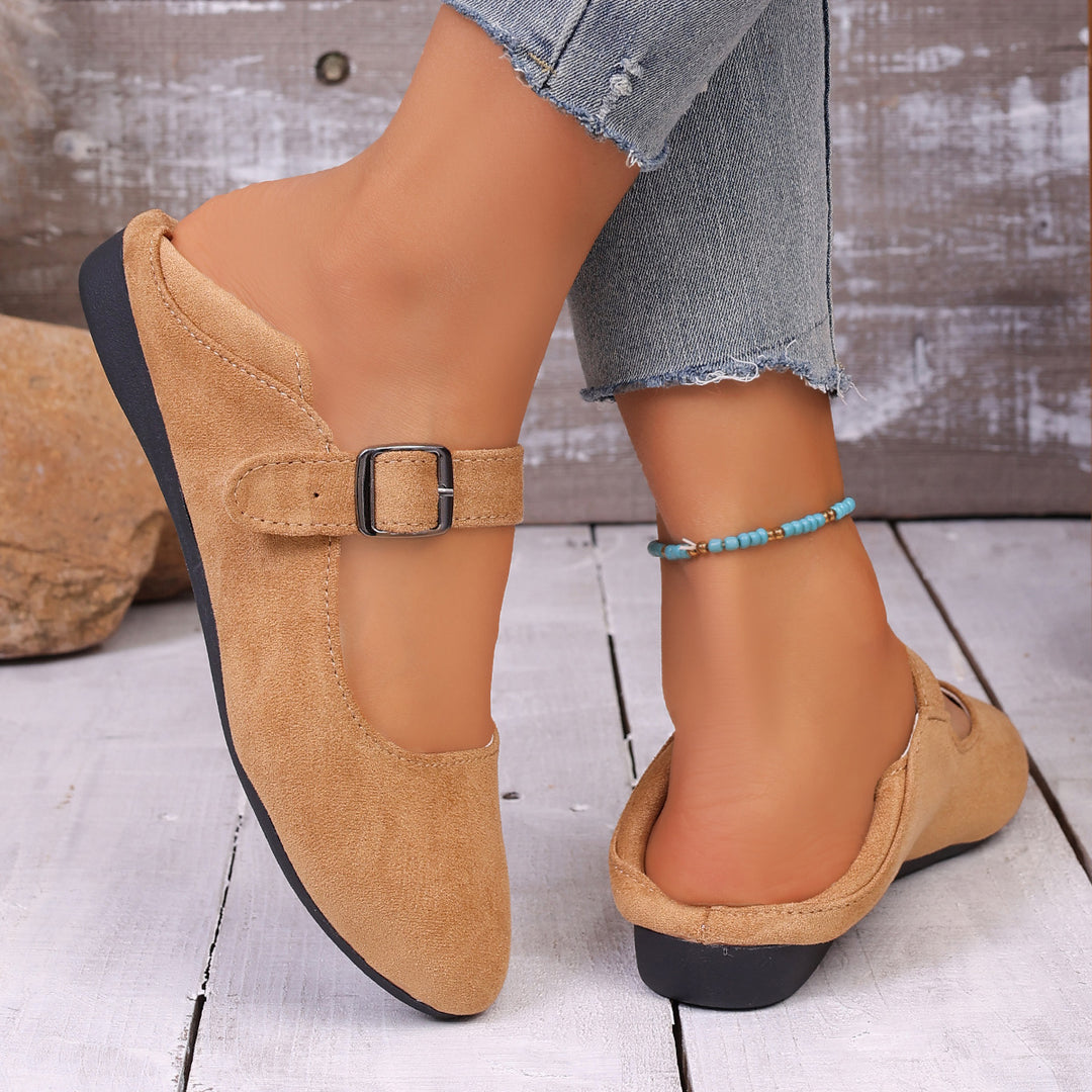 Damen Ballerinas mit verstellbarem Riemen und elegantem Design EB