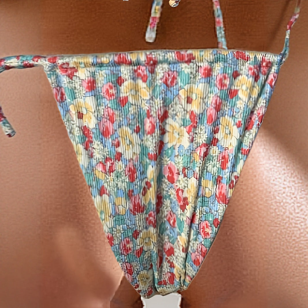 Damen Triangel-Bikini mit verstellbaren Bindebändern EB