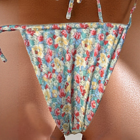 Damen Triangel-Bikini mit verstellbaren Bindebändern EB