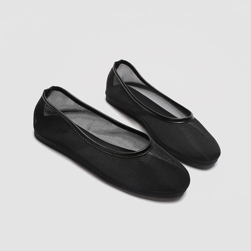 Damen Ballerinas aus atmungsaktivem Netzmaterial mit elegantem Silikonrand EB