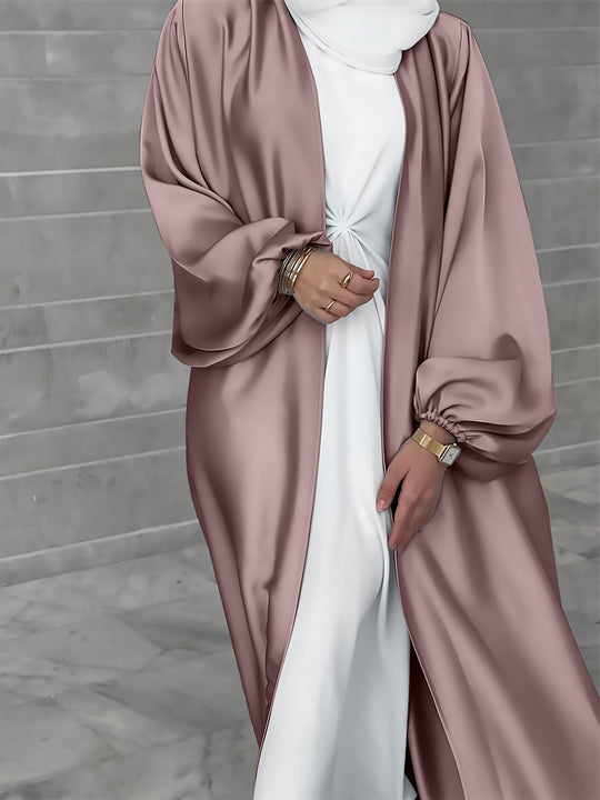 Damen eleganter Longcardigan aus fließendem Material mit weitem Schnitt EB