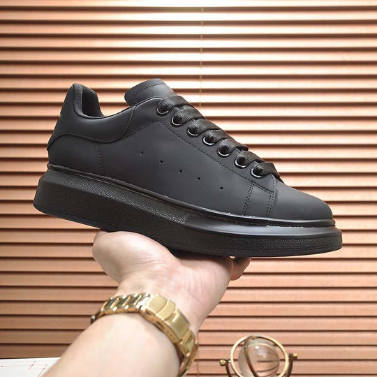 Damen Sportliche Sneakers mit modischer Lederspitze und gepolsterter Sohle EB
