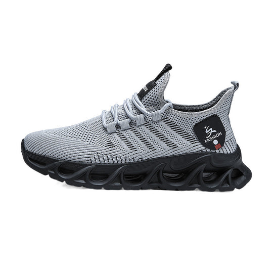 Damen Atmungsaktive Fitness-Sneaker mit rutschfester Sohle und elastischem Schnürsystem EB