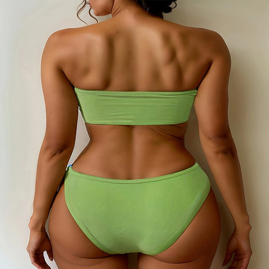 Damen Bandeau-Bikini mit charmanten Bead-Details EB