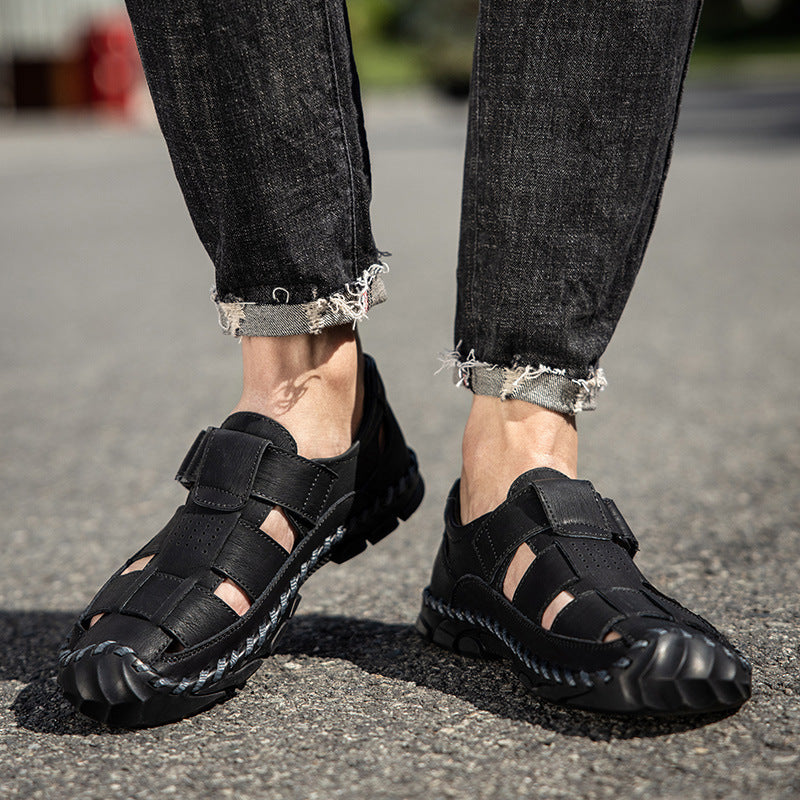 Damen Bequeme Sandalen mit verstellbarem Riemen und rutschfester Sohle EB