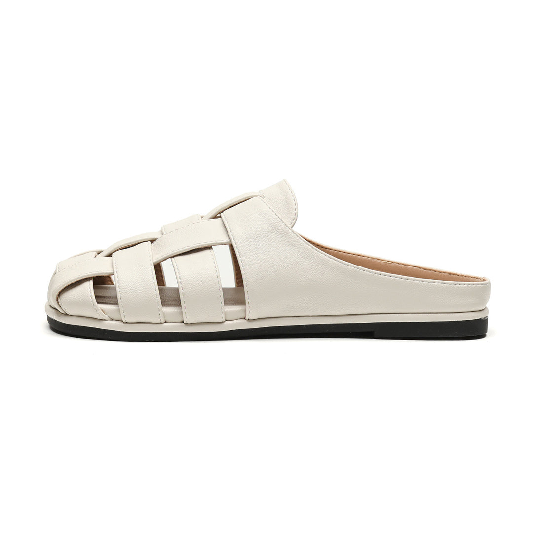 Damen Komfortable und stilvolle Clogs mit hübscher Faltendetail EB