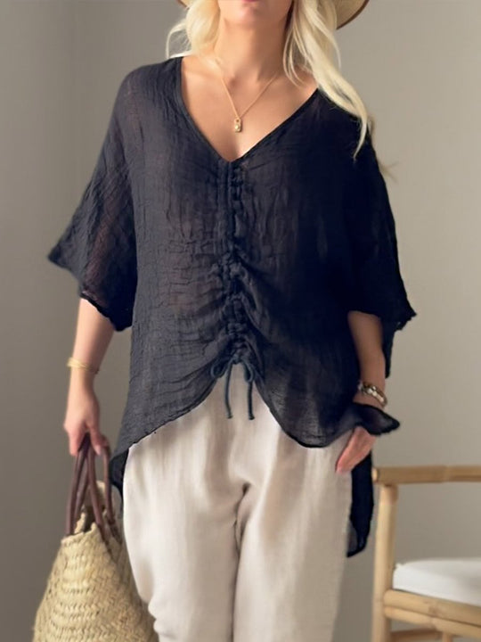 Damen leichtes, oversize Tunika-Shirt EB